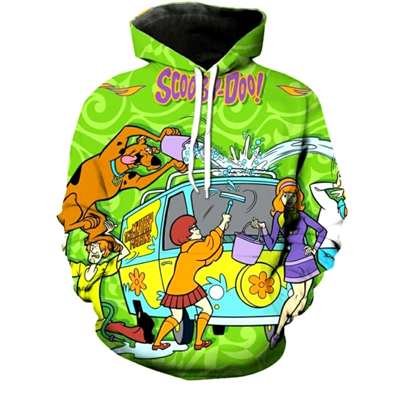 Black Rose Chic Other - 3D Scooby-Doo Graphic Pullover Hoodie